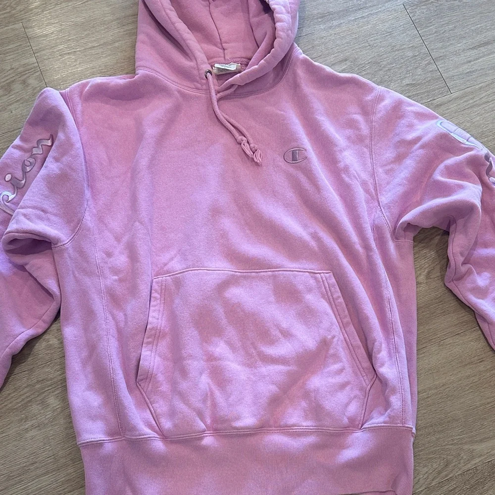Champion Women's Reverse Weave Pink Hoodie - Picture 4 of 5